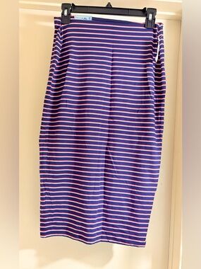 Old Navy Navy, Blue, White & Red Striped Midi Skirt